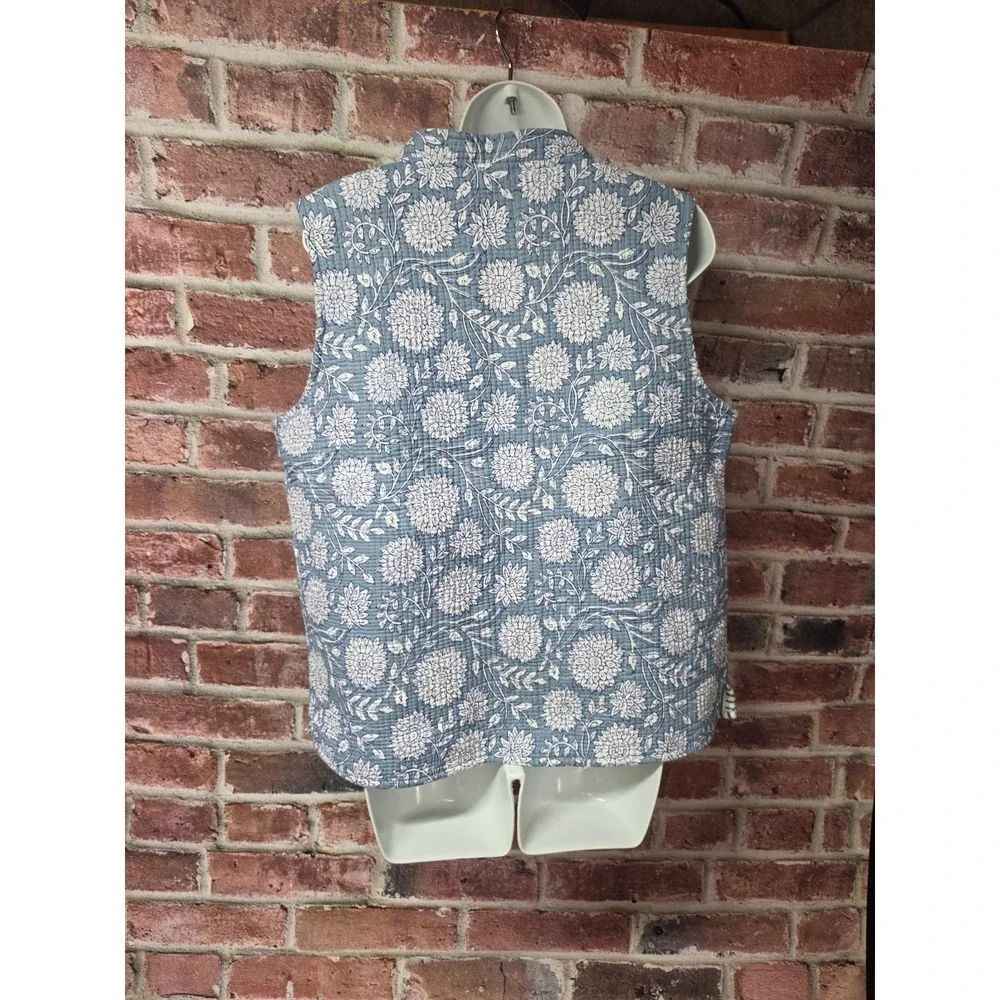 Women's Floral Quilted Button Up Vest XL‎ - Picture 6 of 7